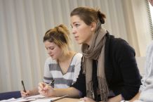 Two female students in a tutorial  (Image: John Houlihan)